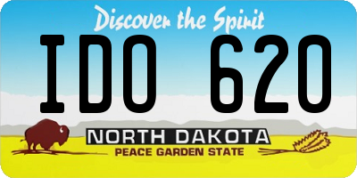 ND license plate IDO620