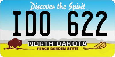ND license plate IDO622