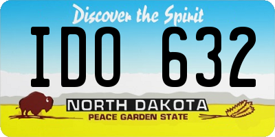 ND license plate IDO632