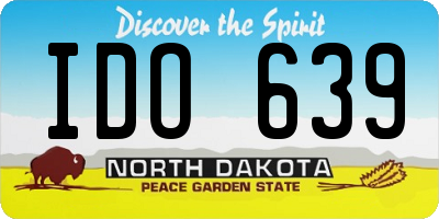 ND license plate IDO639