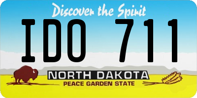 ND license plate IDO711