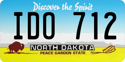 ND license plate IDO712