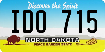 ND license plate IDO715