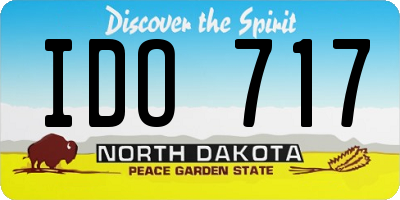 ND license plate IDO717