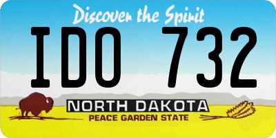 ND license plate IDO732
