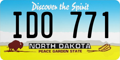 ND license plate IDO771