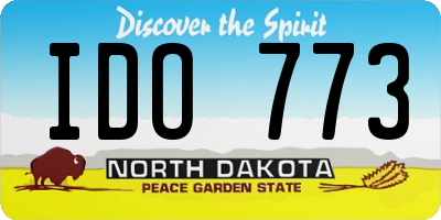 ND license plate IDO773
