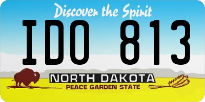 ND license plate IDO813