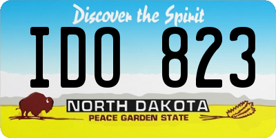 ND license plate IDO823