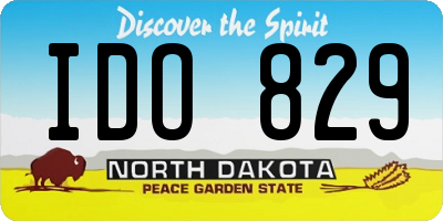 ND license plate IDO829