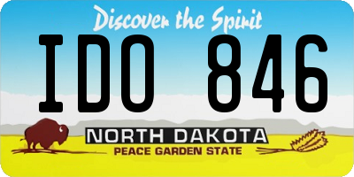ND license plate IDO846
