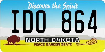 ND license plate IDO864