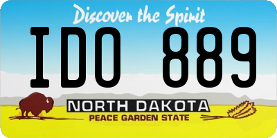 ND license plate IDO889