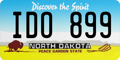 ND license plate IDO899