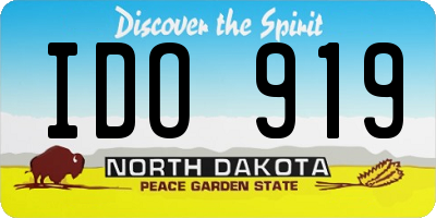 ND license plate IDO919