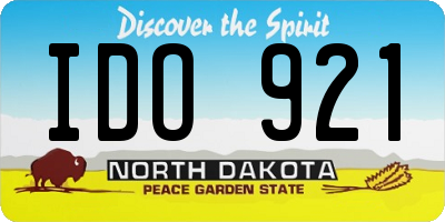 ND license plate IDO921