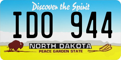 ND license plate IDO944