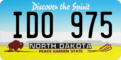ND license plate IDO975