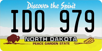 ND license plate IDO979