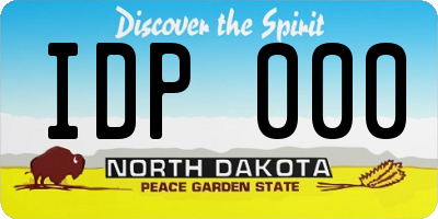 ND license plate IDP000