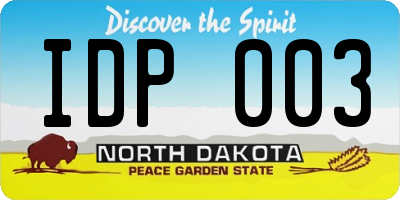 ND license plate IDP003