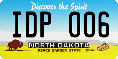 ND license plate IDP006