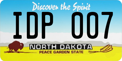 ND license plate IDP007