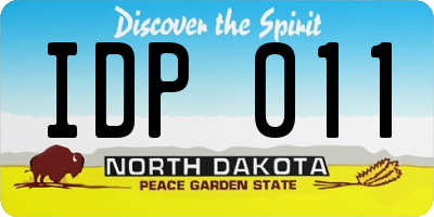 ND license plate IDP011