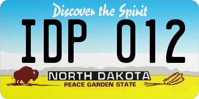 ND license plate IDP012