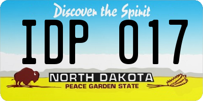 ND license plate IDP017