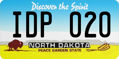 ND license plate IDP020