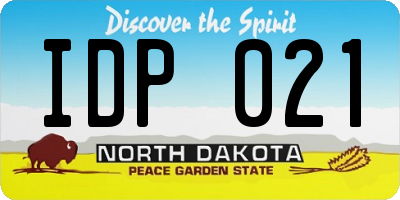 ND license plate IDP021