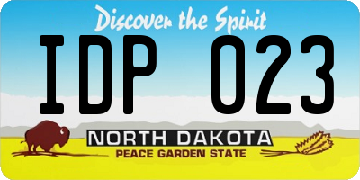 ND license plate IDP023