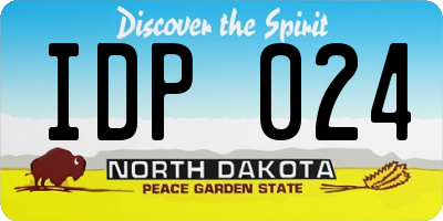ND license plate IDP024