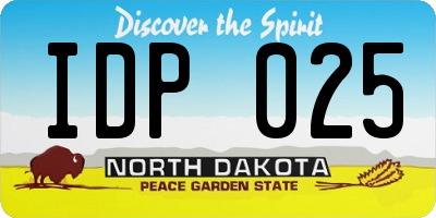ND license plate IDP025