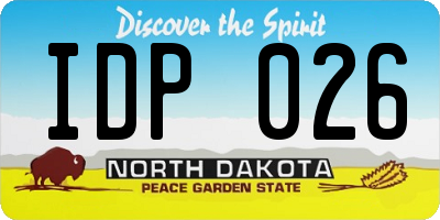 ND license plate IDP026