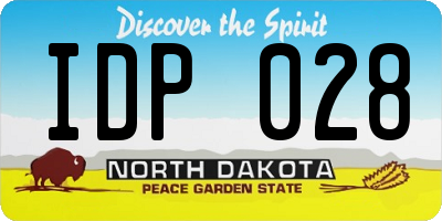 ND license plate IDP028