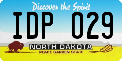 ND license plate IDP029