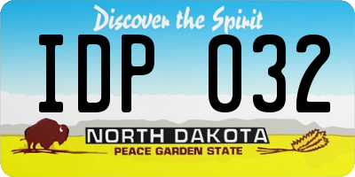 ND license plate IDP032
