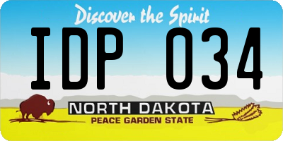 ND license plate IDP034
