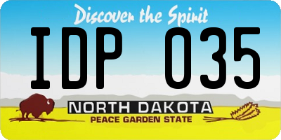 ND license plate IDP035