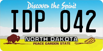 ND license plate IDP042
