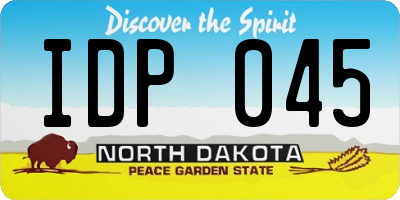 ND license plate IDP045