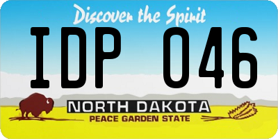ND license plate IDP046