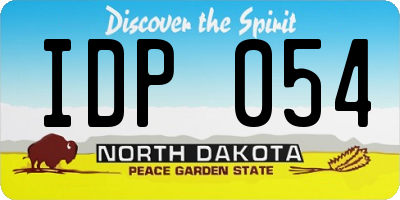 ND license plate IDP054