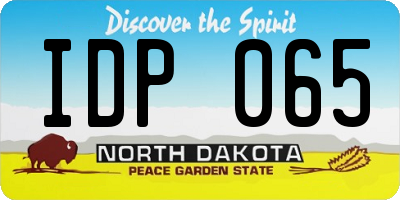 ND license plate IDP065