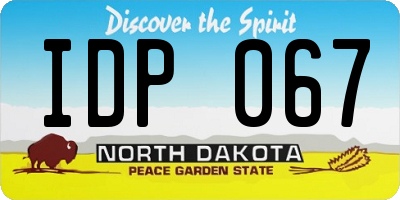 ND license plate IDP067