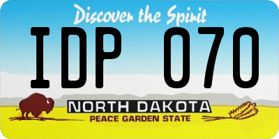 ND license plate IDP070
