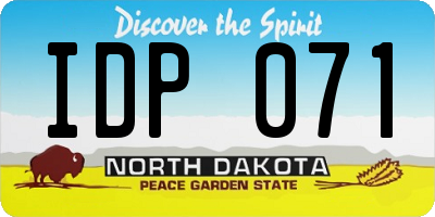 ND license plate IDP071