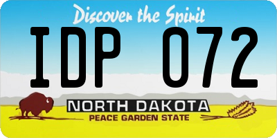 ND license plate IDP072